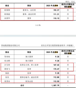 近1000万元 研发投入不及销售费用一半凯发k8网站悍高集团IPO七高管年薪合计(图6)